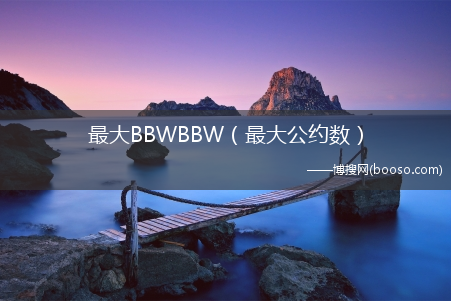 最大公约数_最大BBWBBW(最大BBWBBW)