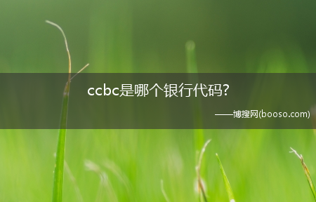 ccbc是哪个银行代码?ccbc