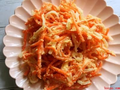 红萝卜丝怎么蒸的松散好吃