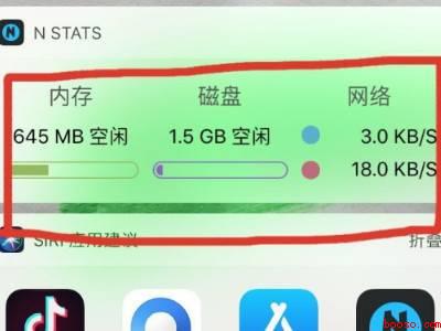 iPhone显示实时流量
