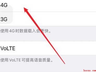 苹果怎么设置4g网络模式