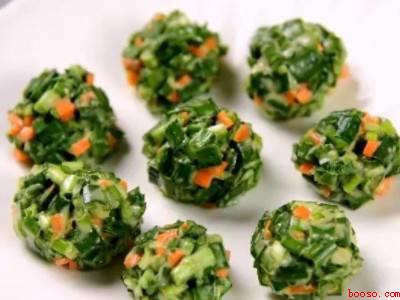 韭菜丸子的制作方法与过程