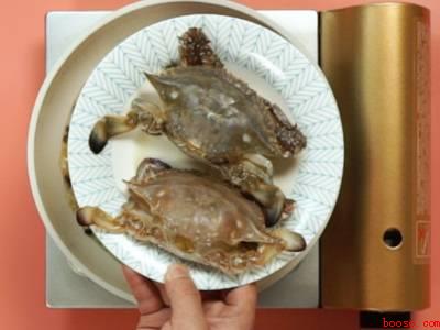 冻梭子蟹怎么蒸才不空