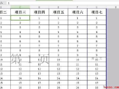 如何打印出完整的表格