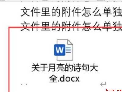 word附件怎么弄出来