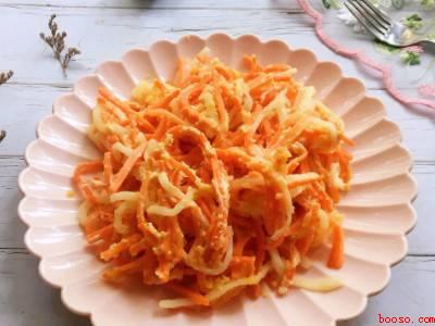 红萝卜丝怎么蒸的松散好吃