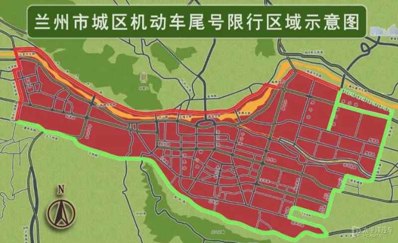 2022兰州限号规定外地车牌,兰州限号区域详细图解