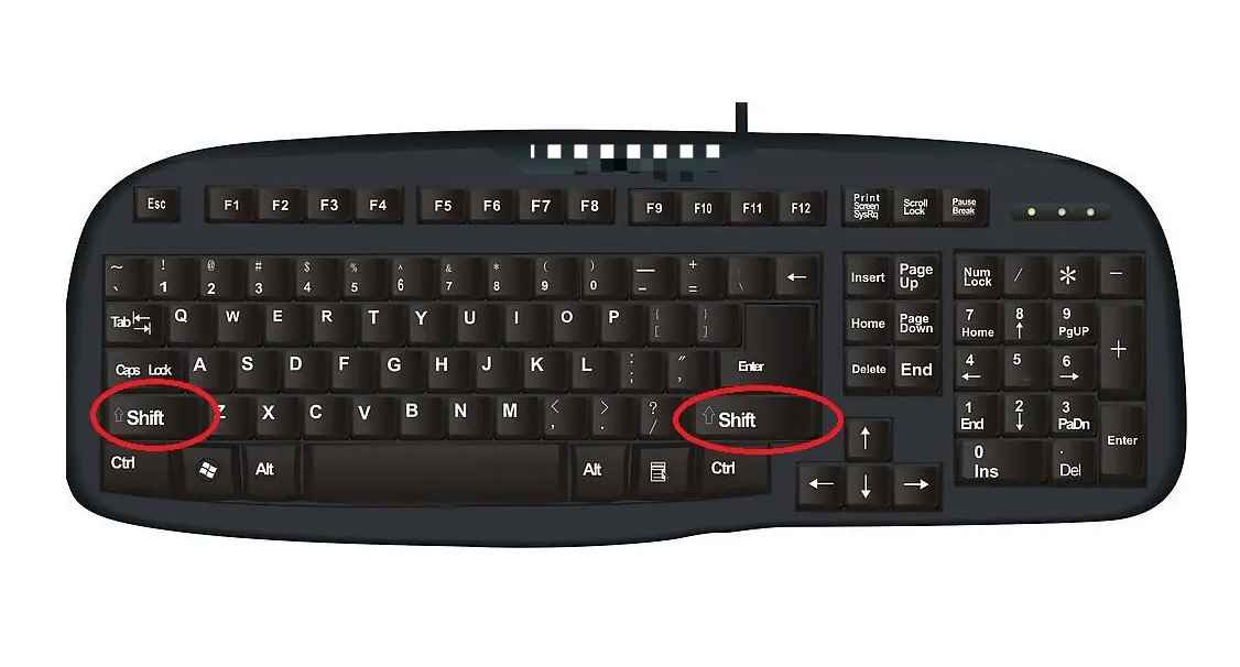 shift键是哪个键（Dell optiplex 7050 Windows 10 ）