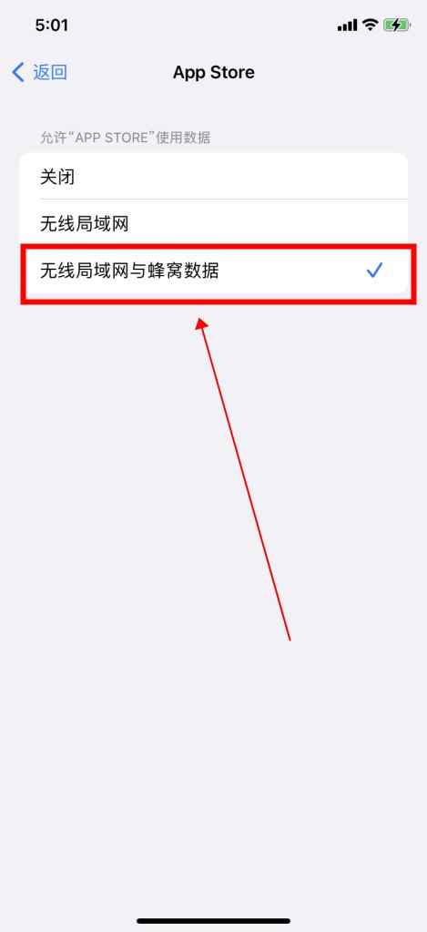 苹果商店无法连接到app(iOS15)