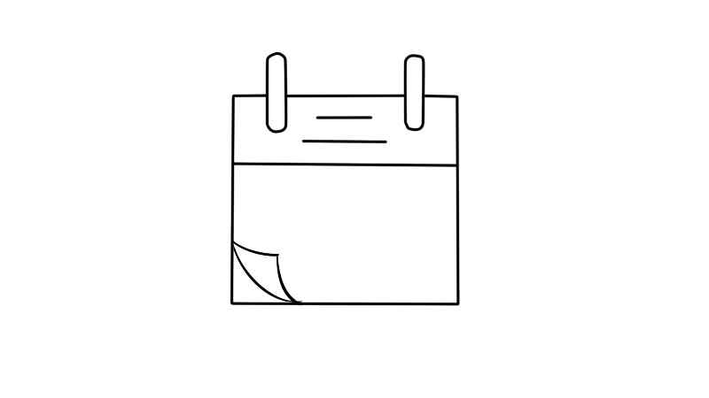 日历简笔画步骤(日历涂上颜色可以了吗)