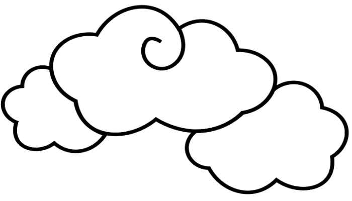 云彩图片简笔画(中间画一朵云的颜色即可)