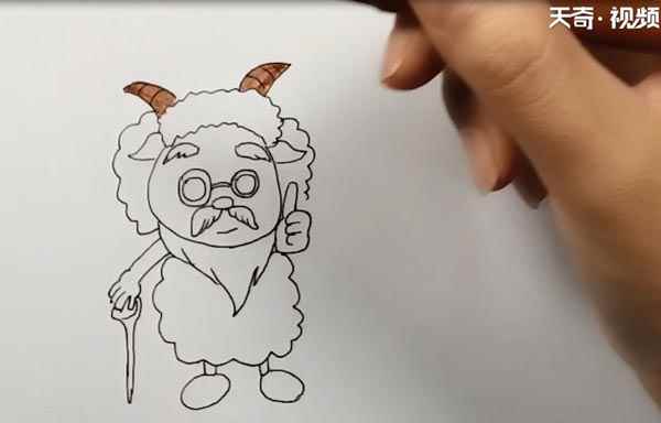 慢羊羊简笔画(羊毛的做法)