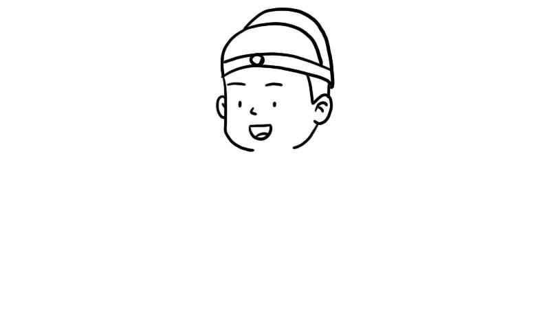 古代诗人简笔画(古代诗人的头部和五官。)