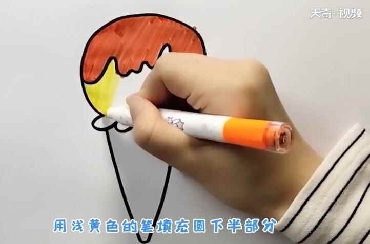 冰淇淋怎么画(铅笔勾画出冰激凌的形状)