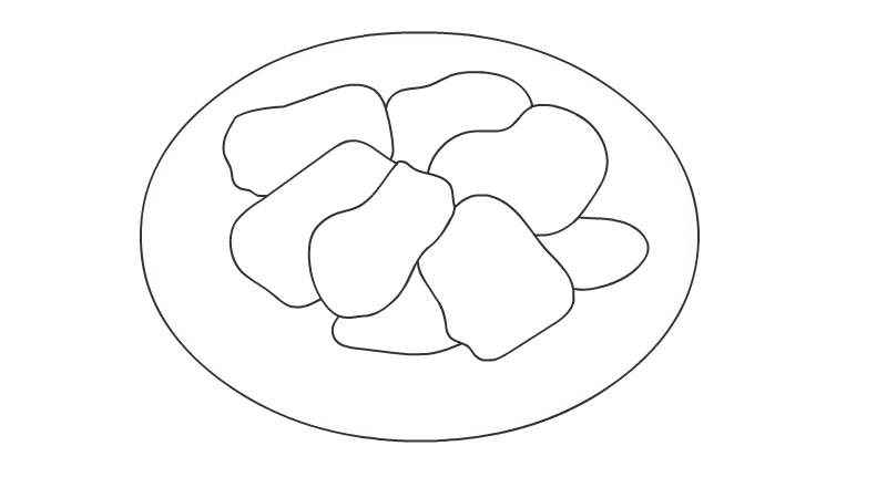腊八豆腐简笔画(先画豆腐叠在一起的状态)