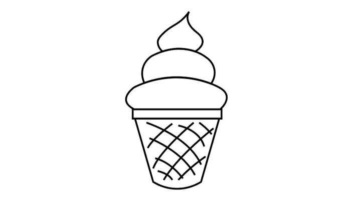 ​食物简笔画(冰淇淋的上半部分是什么)