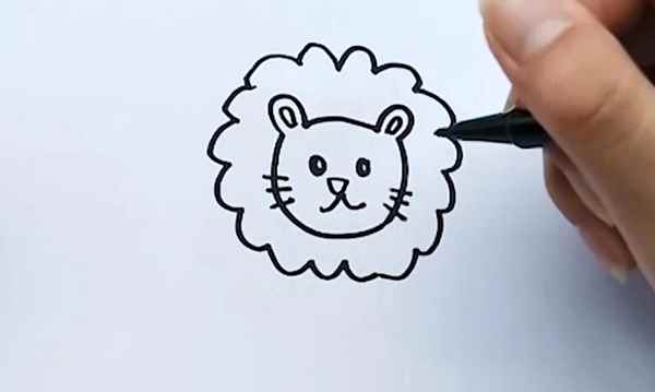 狮子简笔画(狮子头部轮廓是什么意思)