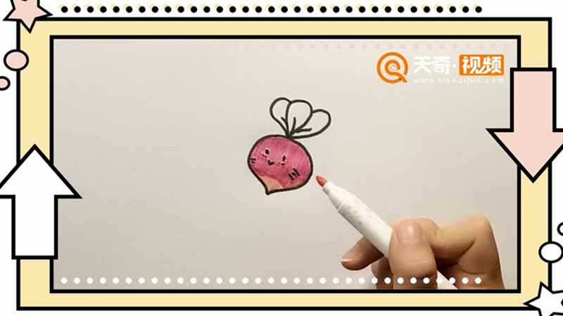 红萝卜简笔画(铅笔勾画出红萝卜的形状)
