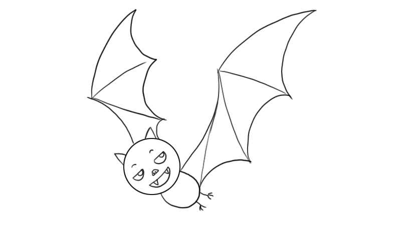 蝙蝠的简笔画 蝙蝠的简笔画画法