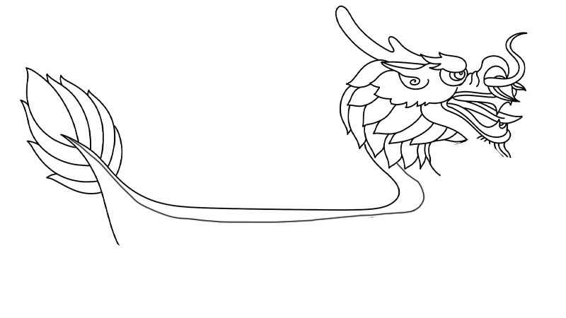 龙舟的简笔画画法(画龙舟的龙头线条有哪些)