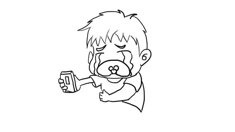 男孩哭简笔画画法(画男孩的脑袋和泪水怎么办)