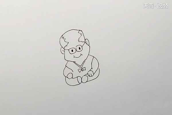 爷爷简笔画(爷爷的头发是什么意思)