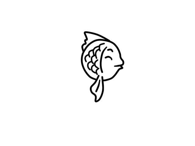 金鱼简笔画(画出金鱼的头是什么意思)