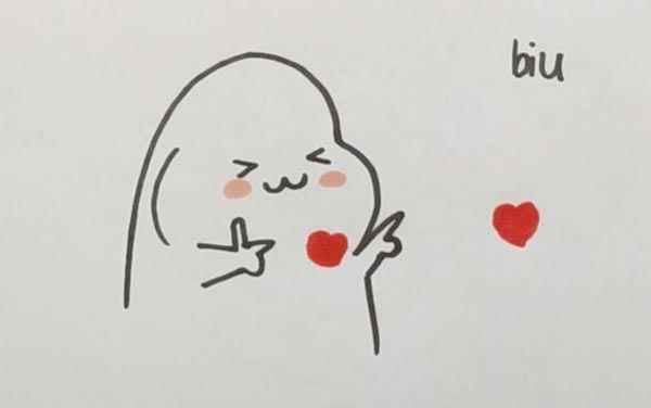 发射爱心简笔画(发射爱心简笔画小人)