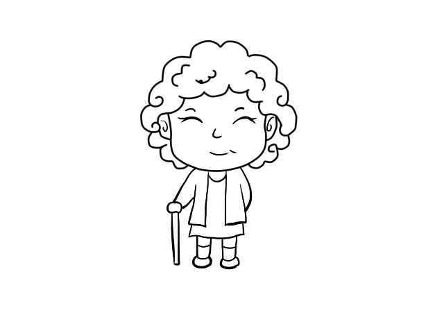 奶奶简笔画(美容美体培训学校哪个好)