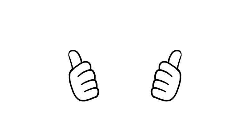 点赞简笔画(先画一个赞的手势.)
