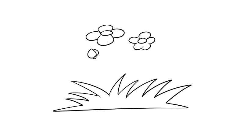 花草简笔画教程(如何画好花骨朵的枝叶)
