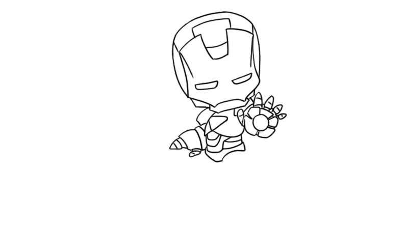 钢铁侠简笔画(钢铁侠的上半身是什么意思)
