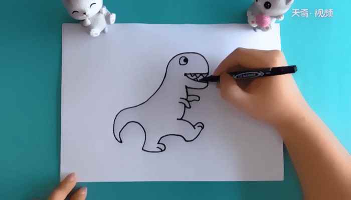 恐龙可爱简笔画(恐龙的头部怎么画出来)