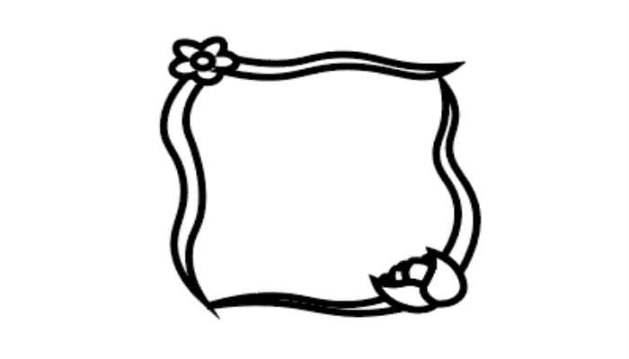 小清新边框花纹简笔画(顶部画花朵的颜色有哪些)