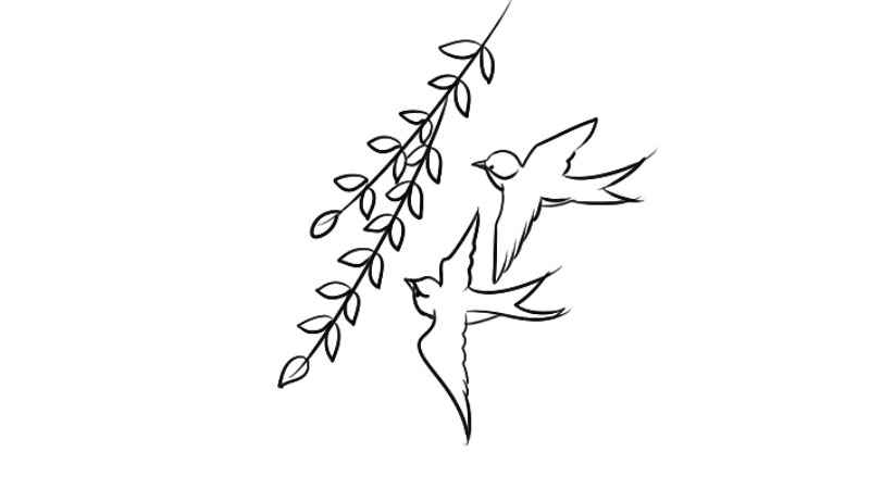 春天简笔画(小燕子怎么搭配才好看)