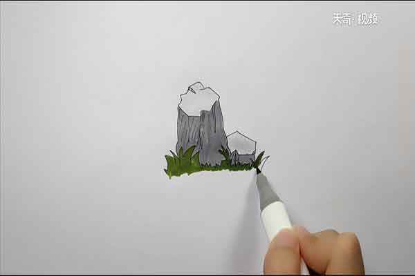 石头简笔画(如何画出石头的棱角和线条)