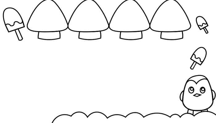 冰雪运动手抄报(小蘑菇画波浪形写字框的技巧)