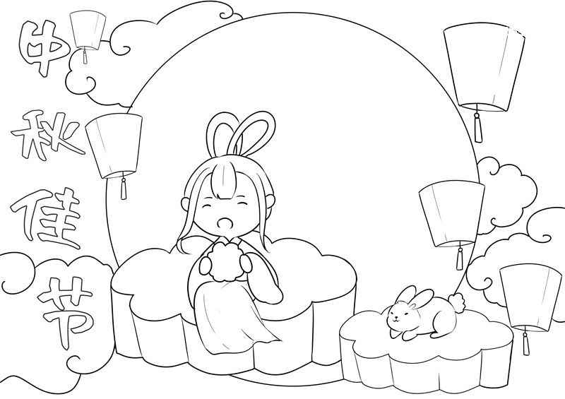 中秋节简笔画 中秋节简笔画简单