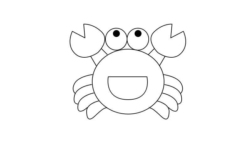 螃蟹简笔画 螃蟹简笔画步骤