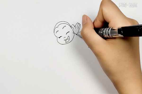 蜜蜂简笔画(蜜蜂的身体画上一些条纹做装饰)