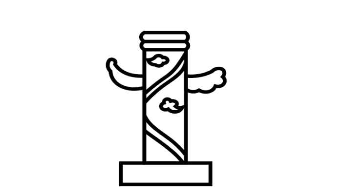 华表柱简笔画(在华表柱顶上画一个大圆柱)