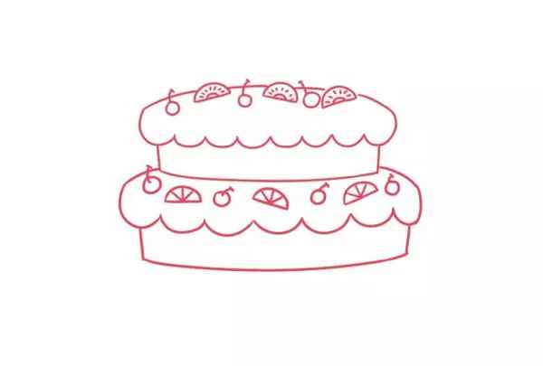 美丽又简单的蛋糕怎么画 一步一步画蛋糕怎么画
