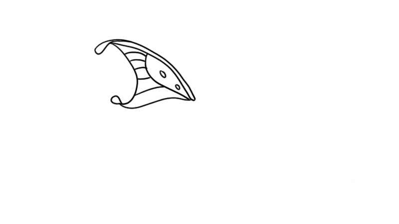 蝴蝶翅膀简笔画(蝴蝶翅膀的一小部分画法)