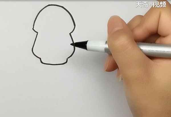 禁毒简笔画(我们先画一个骷髅头的形状)