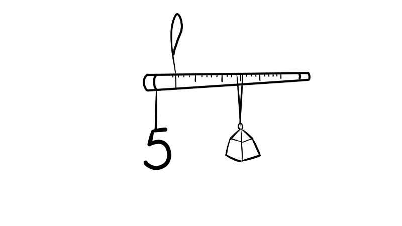 5像秤钩简笔画(画一个秤砣和线的刻度和上方的线)