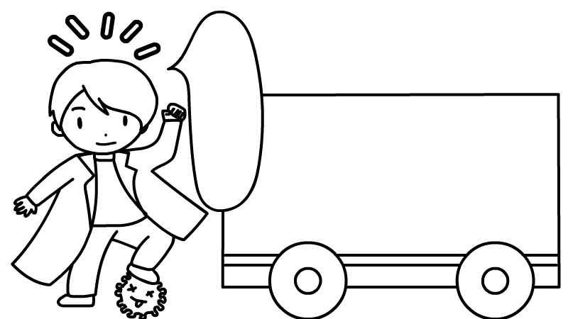 以武汉加油为主题的手抄报简单漂亮内容(加油手势医护工作者画出一个被踩住的病毒)