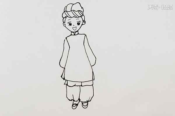 少数民族简笔画(家居风格装修效果图)