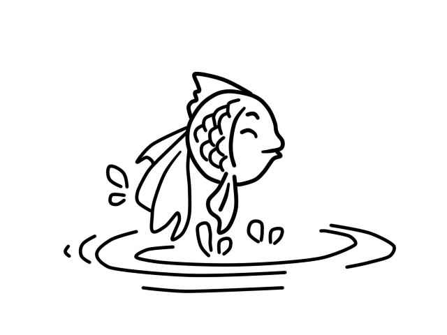 金鱼简笔画(画出金鱼的头是什么意思)