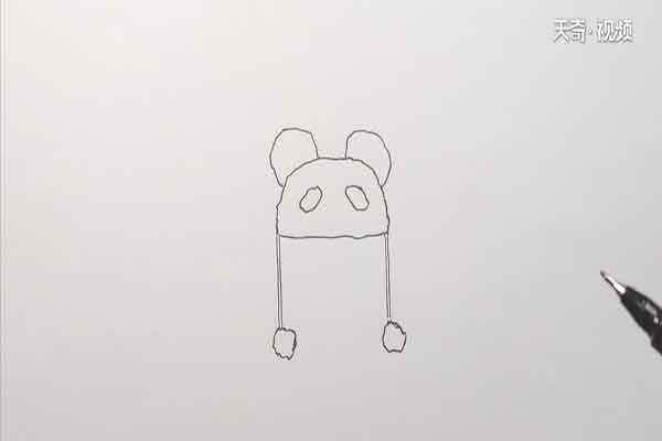 熊猫帽子简笔画(熊猫的眼睛怎么画才好看)