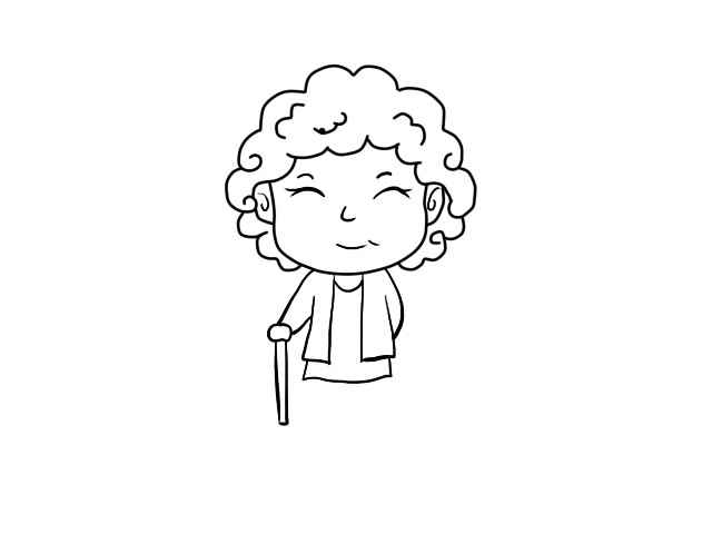 奶奶简笔画(美容美体培训学校哪个好)